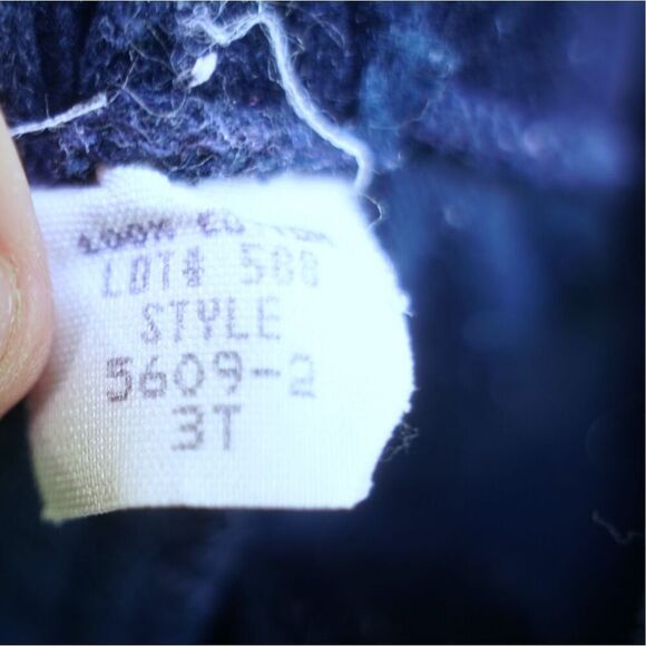 Vintage 90s Boys Navy Blue Velvet Velour Romper - Picture 6 of 6